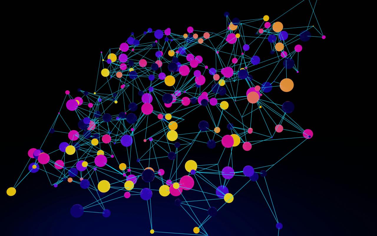 an abstract image of a network of dots