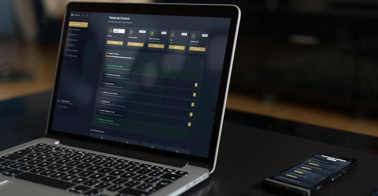 Laptop and phone displaying financial data